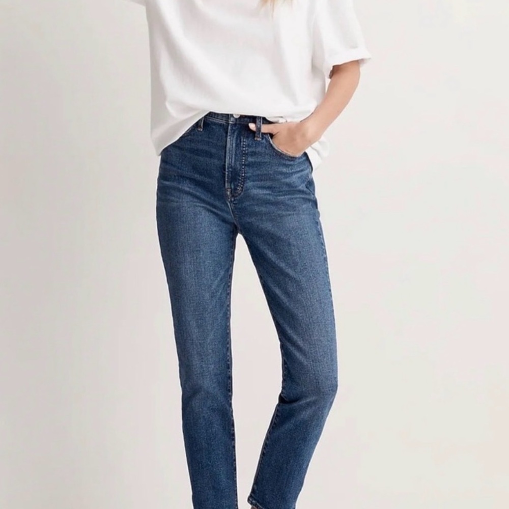 Madewell The Perfect Vintage Jeans Straight Medium Dark Wash Size T 28